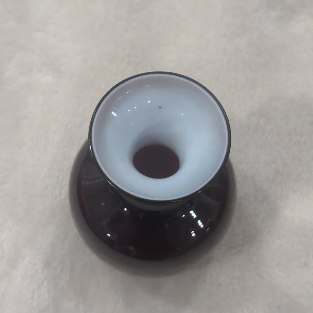 Mini Bud Vase Rich Burgundy Glass Vase